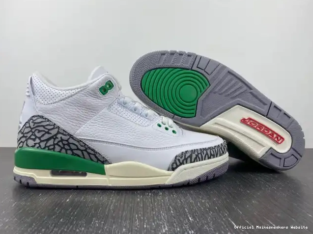 Official Maikesneakers Lucky CK9246-136 (W) Retro Green 3 Jordan 0509
